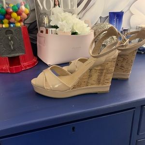 Nude platform wedge heels from New Look Size 9